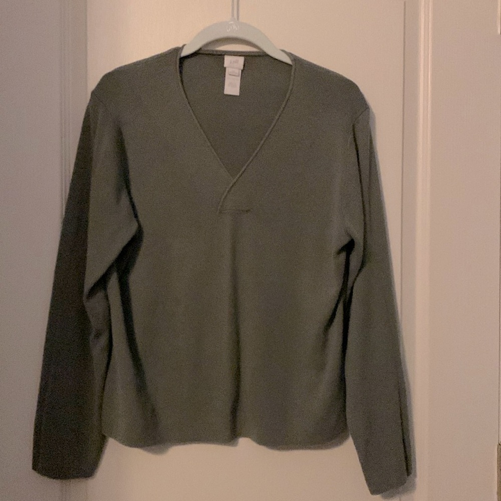 J Jill Cotton Knit Petite Large Sweater
